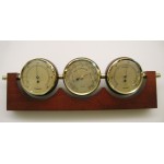 Staand weerstation mahonie/messing 'fischer'